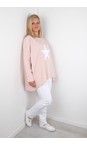 Chalk White / Pink Olivia Star Top  