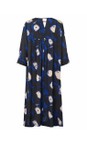 Masai Clothing Maritime Blue MaNadyne A-shape Abstract Print Dress  