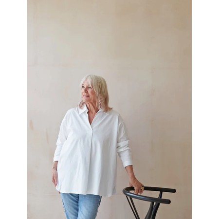 Chalk Sophie Organic Cotton Shirt - White