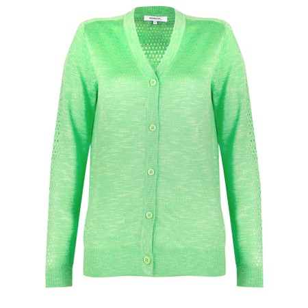 Sandwich Clothing Spring Bouquet Hole-knit Linen Cardigan - Multicoloured