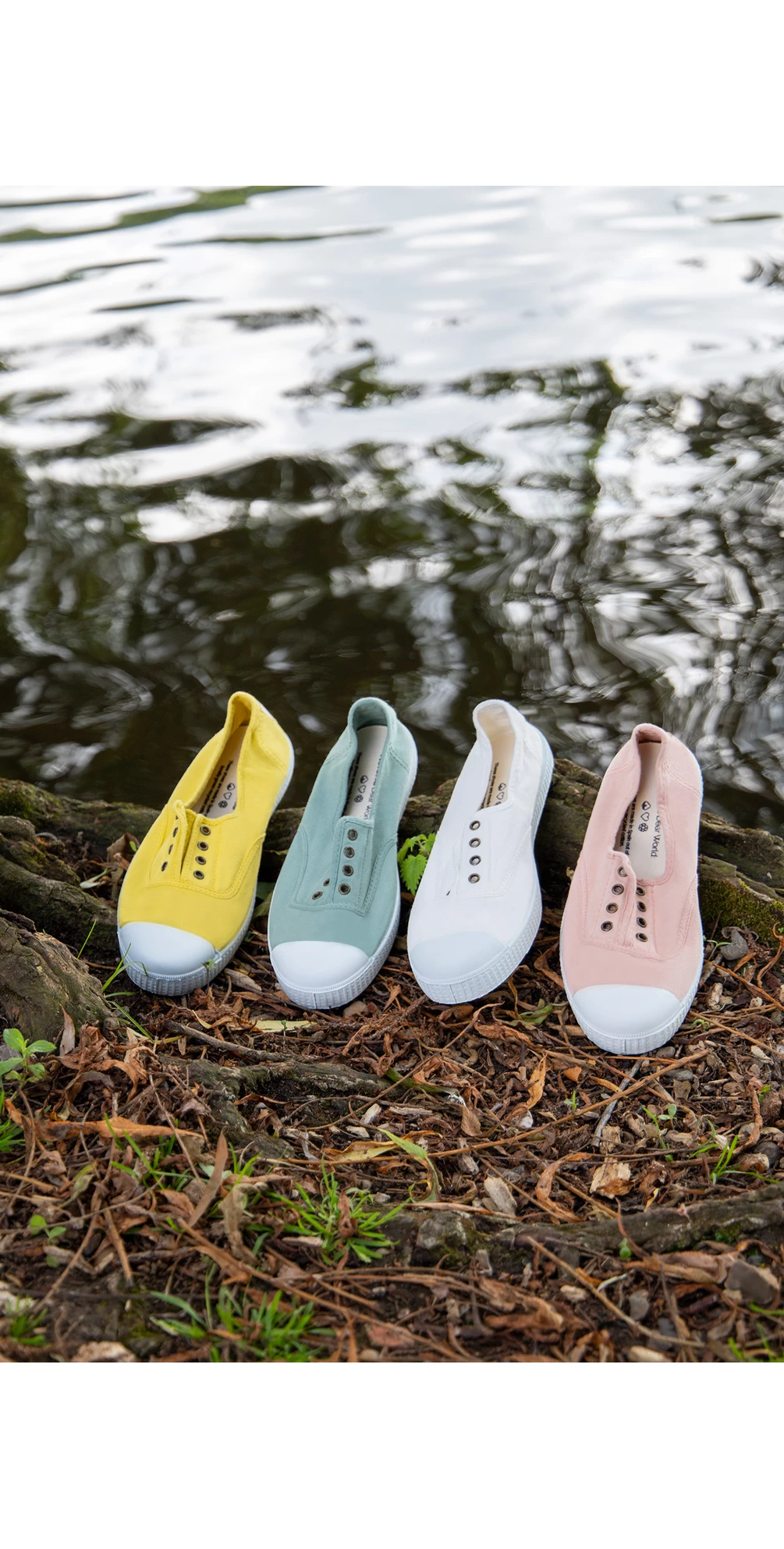 Dora White Organic Cotton Washable No Lace Pump main image