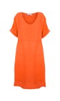 Amazing Woman Papaya Tesa Papaya Short Linen Dress  