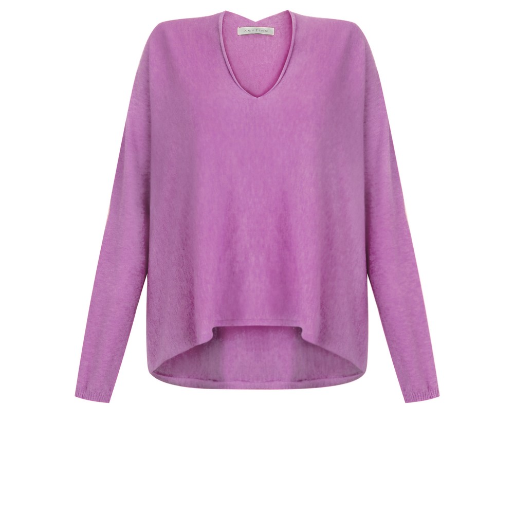 Amazing Woman Mika Pansy Boxy  Fine Knit Jumper Pansy