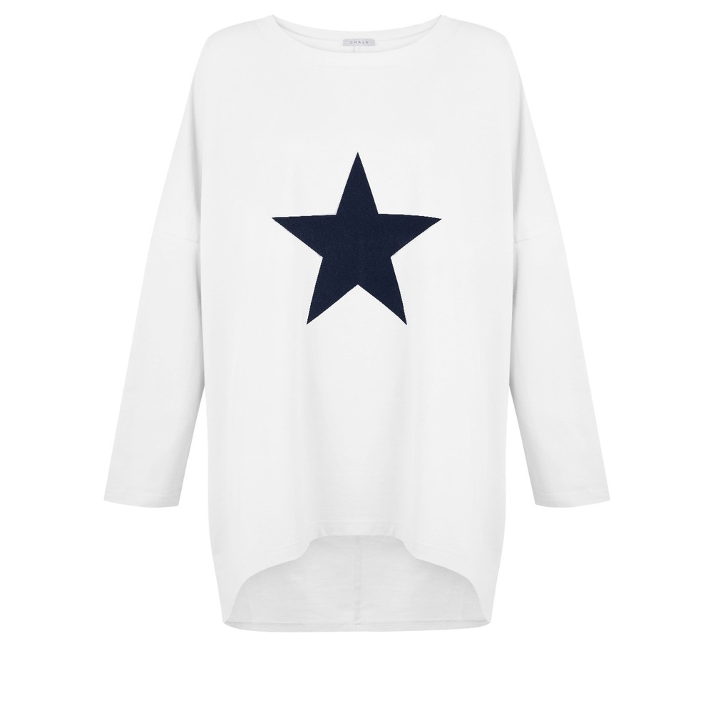 Chalk Olivia Star Top White / Navy