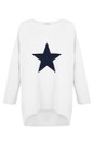 Chalk White / Navy Olivia Star Top  