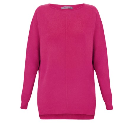 Amazing Woman Maggie Cerise Seam Front Supersoft Jumper - Pink