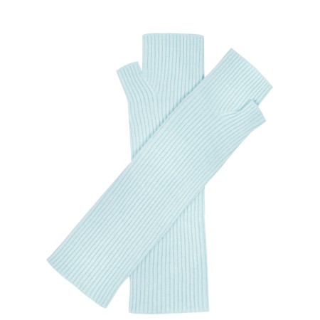 Amazing Woman Erica Fingerless Ribbed Gloves - Blue