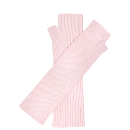Amazing Woman Erica Fingerless Ribbed Gloves - Pink