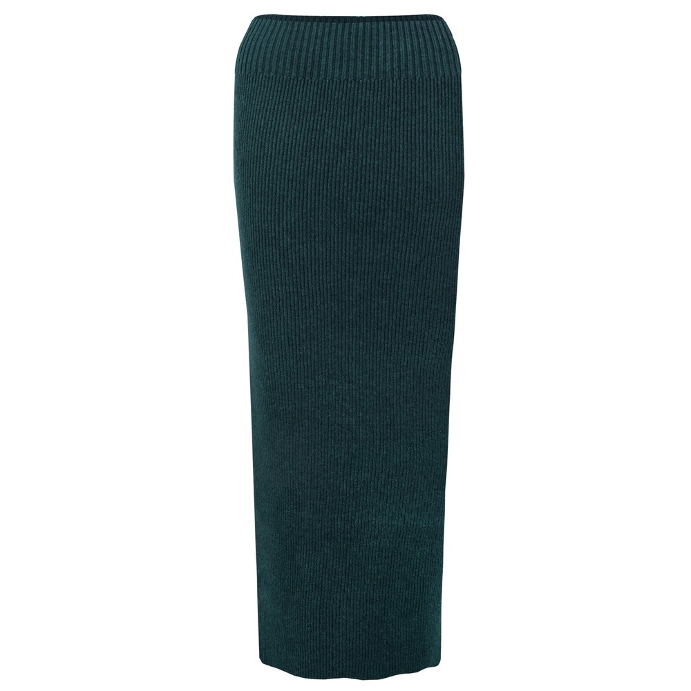 Amazing Woman Saira Laguna Ribbed Straight Maxi Skirt Laguna
