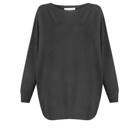 Amazing Woman Zaria Charcoal Round Neck Supersoft Knit - Black
