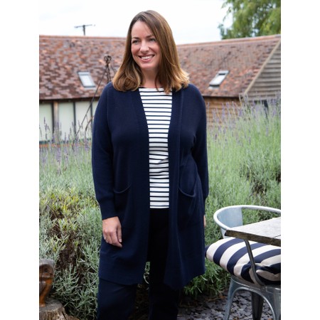 Amazing Woman Purdy Long Cardigan - Blue