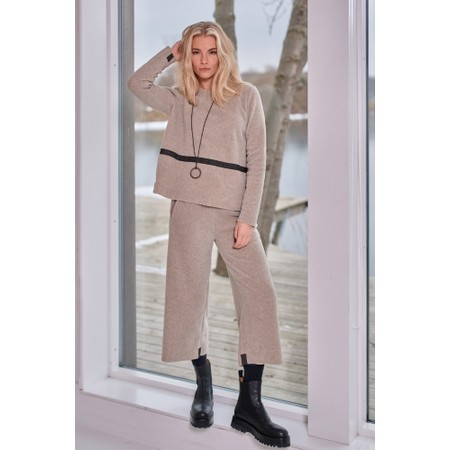 Henriette Steffensen Fleece Crop Trouser - Sand - Beige