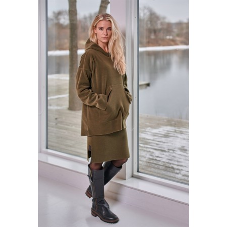 Henriette Steffensen Knee Length Moss Fleece Skirt - Green