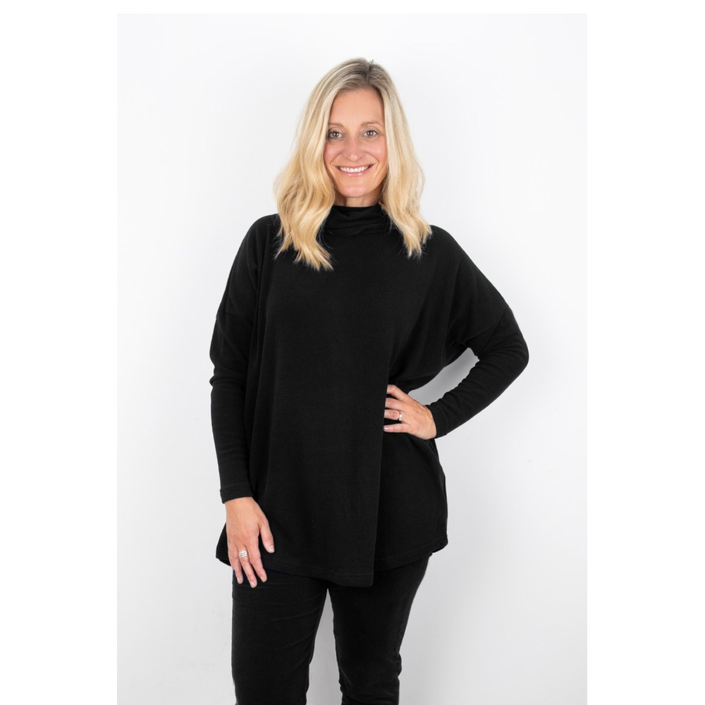Mama B Bill U Plain Nero Fleece Jumper Nero