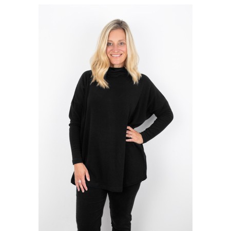 Mama B Bill U Plain Nero Fleece Jumper - Black