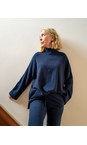 Chalk Navy Lyndsey Oversized Navy Jumper  