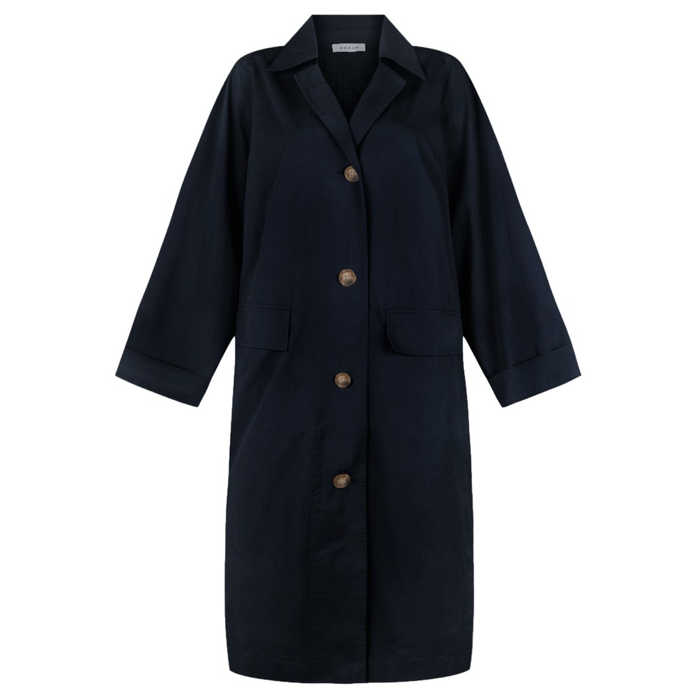 Chalk Piper Coat Navy  Navy