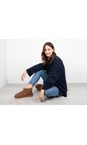Chalk Navy Lyndsey Oversized Navy Jumper  