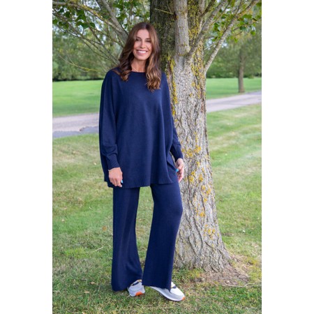 Amazing Woman Colette Blusa Blue Supersoft Knit Trousers - Blue