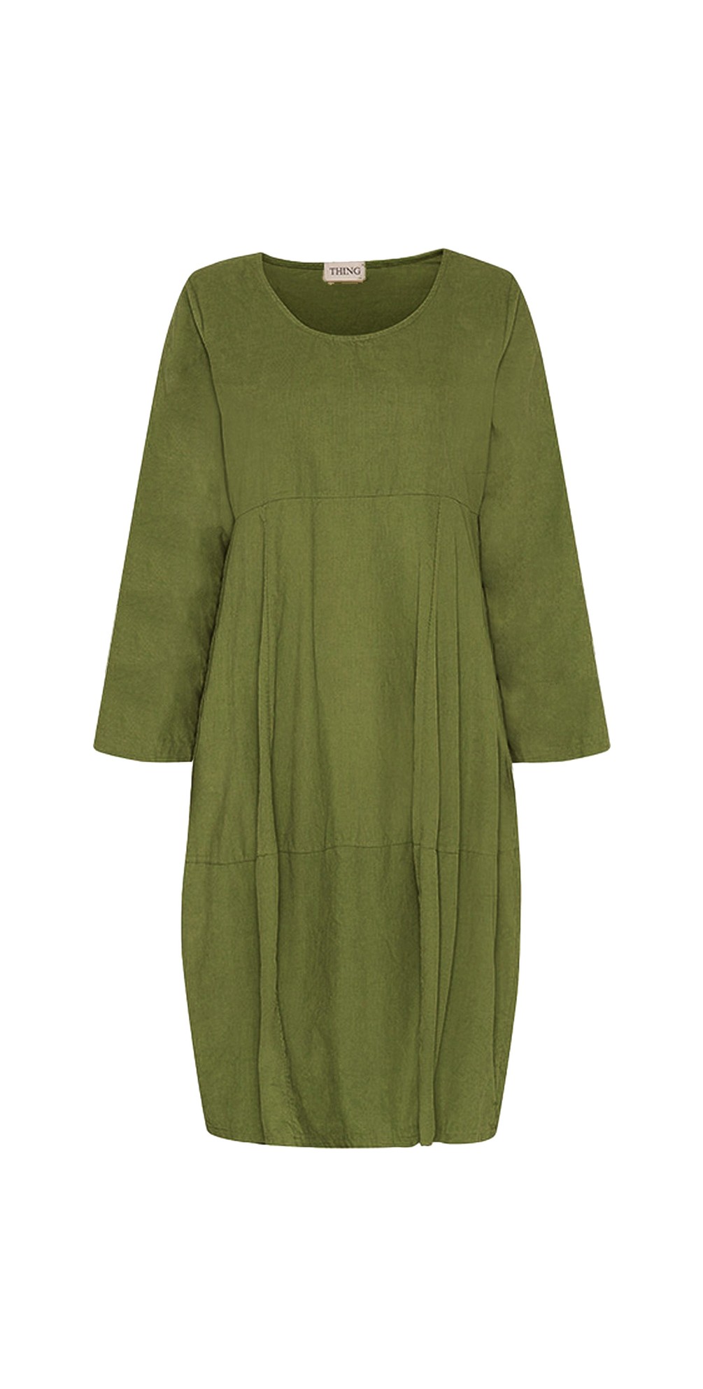 Thing Viktoria Olive Baby Cord Bubble Dress in Olive