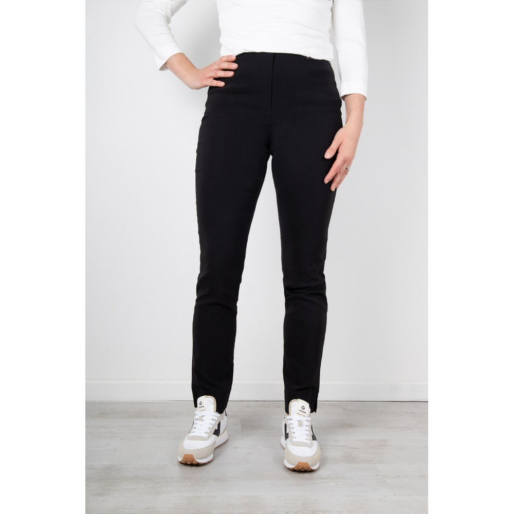 Robell Marie Black Bengalin Full Length Trouser Black 