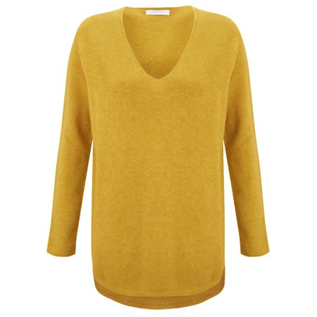 Amazing Woman Perrie Antique Gold V Neck Jumper - Gold