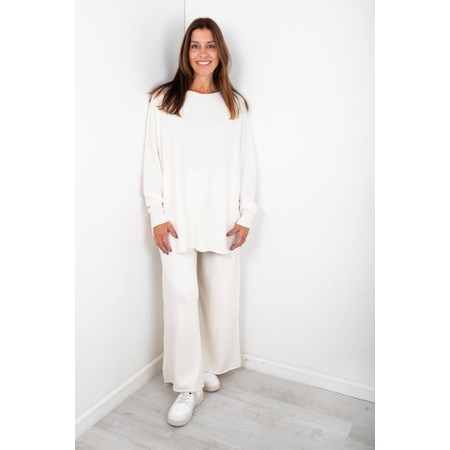 Amazing Woman Colette Cream Supersoft Knit Trousers - Off-White