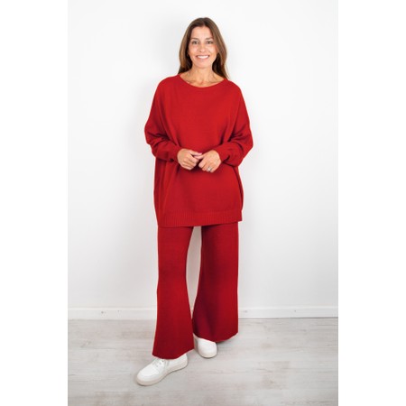 Amazing Woman Zaria Berry Red Round Neck Supersoft Knit - Red