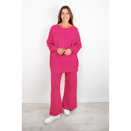 Amazing Woman Zaria Magenta Round Neck Supersoft Knit - Pink