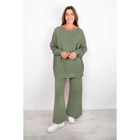 Amazing Woman Zaria Olive Round Neck Supersoft Knit - Green