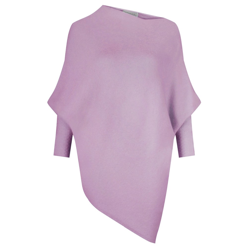 Amazing Woman Emilie Lilac Asymmetric Draped Jumper Lilac