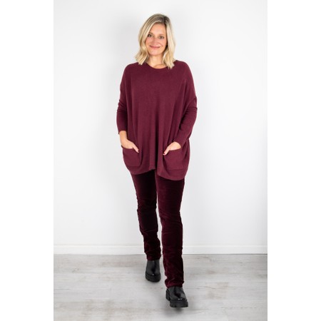 Amazing Woman 02 Velvet Garnet Straight Leg Jean - Red