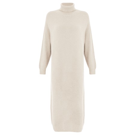 Amazing Woman Paige E Ivory Polo Neck Dress - Off-White