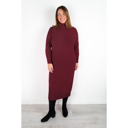Amazing Woman Paige E Mulberry Polo Neck Dress - Purple
