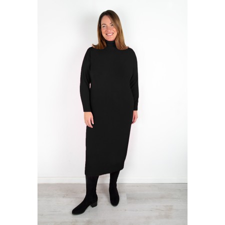 Amazing Woman Paige E Black Polo Neck Dress - Black