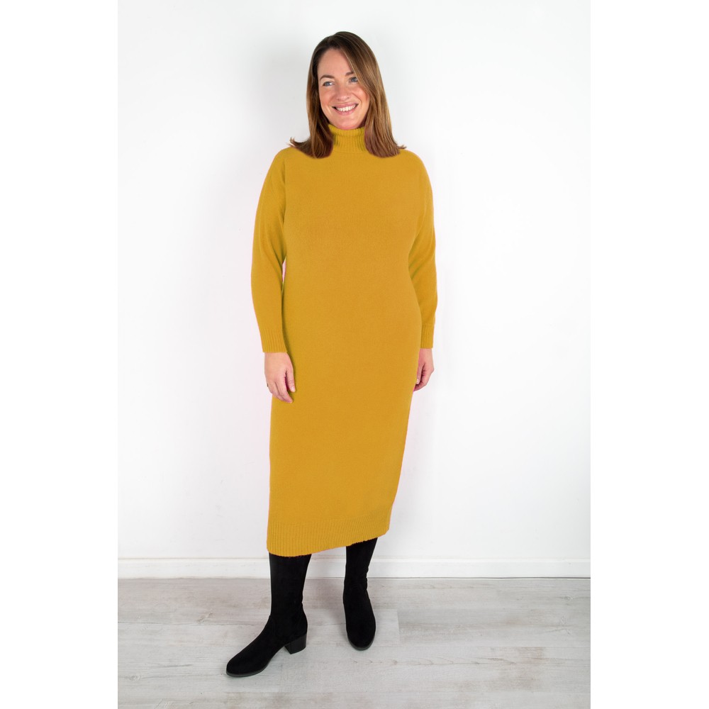 Amazing Woman Paige E Antique Gold Polo Neck Dress Antique Gold