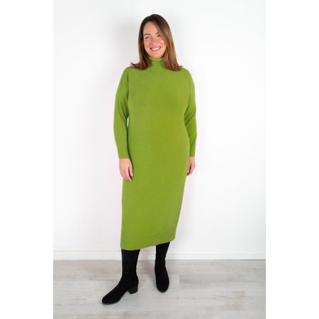 Amazing Woman Paige E Mojito Green Polo Neck Dress - Green