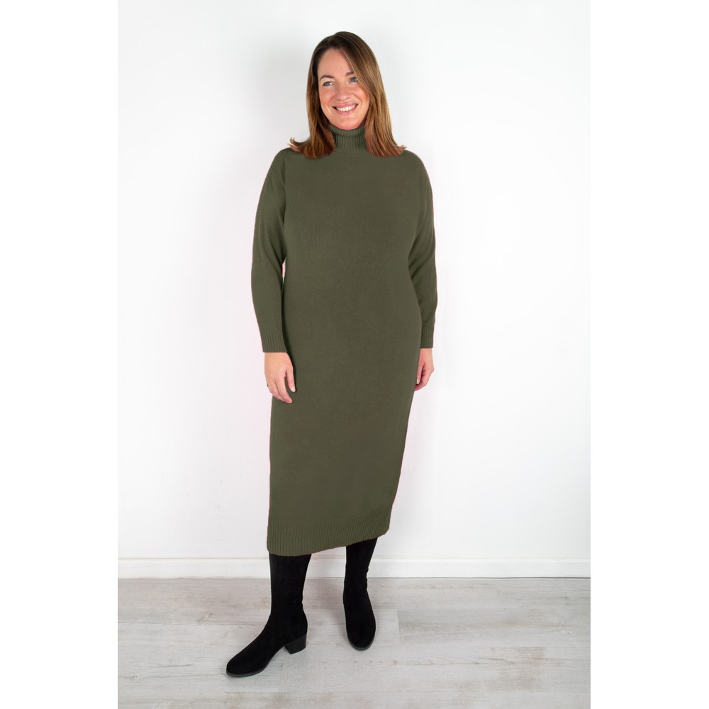 Amazing Woman Paige E Musch Olive Polo Neck Dress Musch Olive X