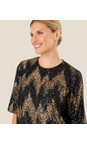 Masai Clothing Black  MaDaila Sequin Top  