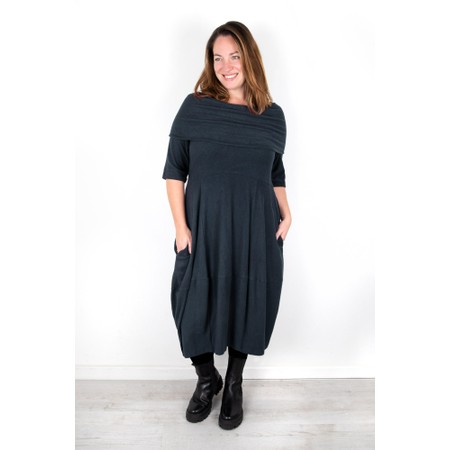 Thing Wren Navy Soft Knit Bubble Dress - Blue