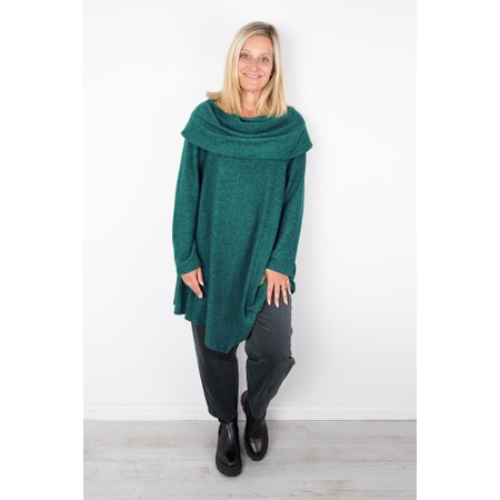 Thing Winona Cowl Bardot Soft Knit Tunic - Blue