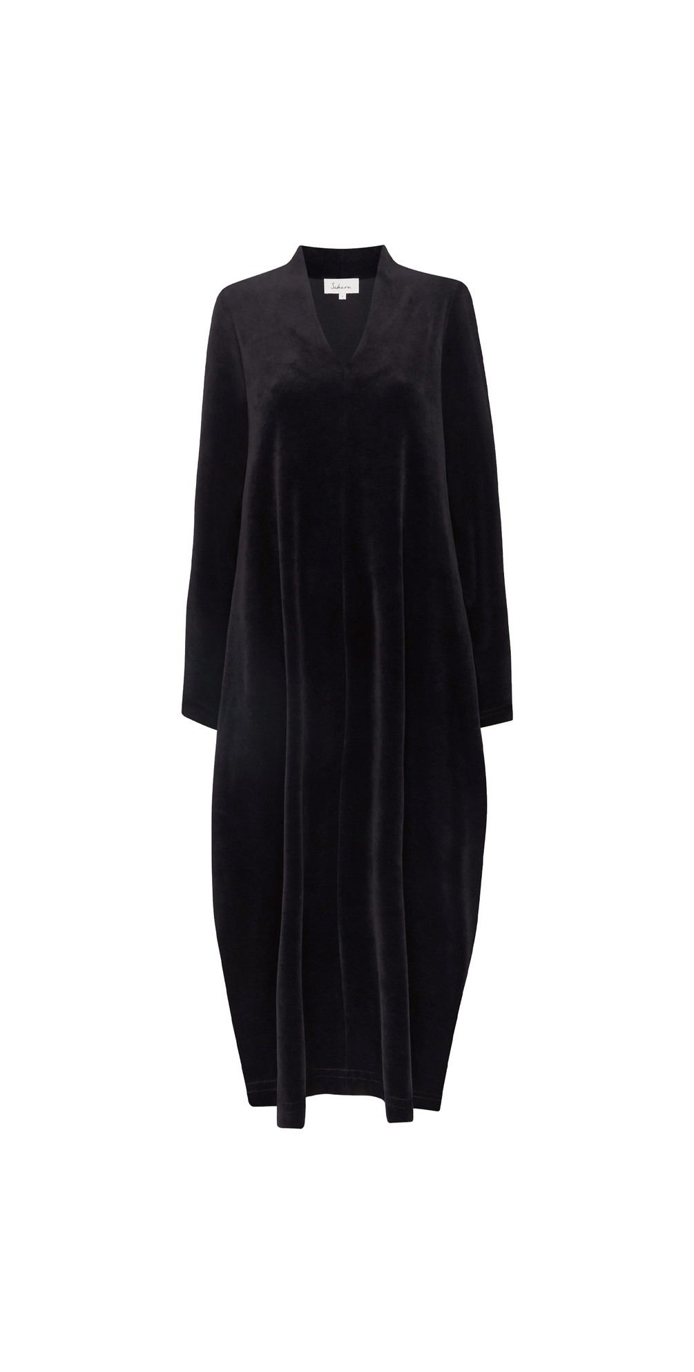 Julia Gthered V Neck Dress Black Dahlia