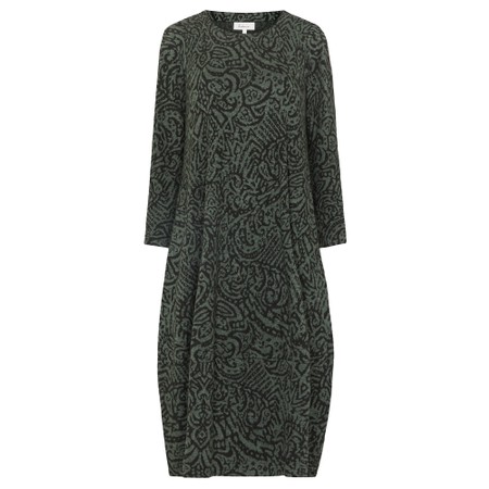 Sahara Baroque Jacquard Bubble Dress - Green