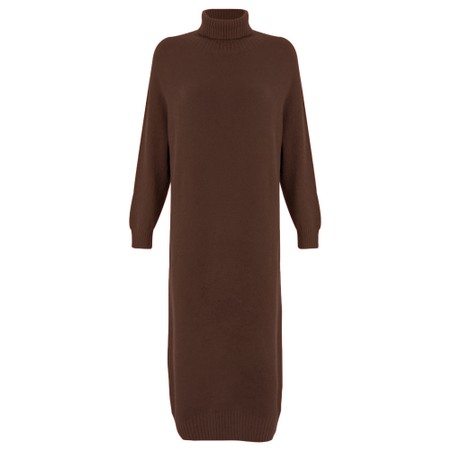 Amazing Woman Paige E Espresso Polo Neck Dress - Brown