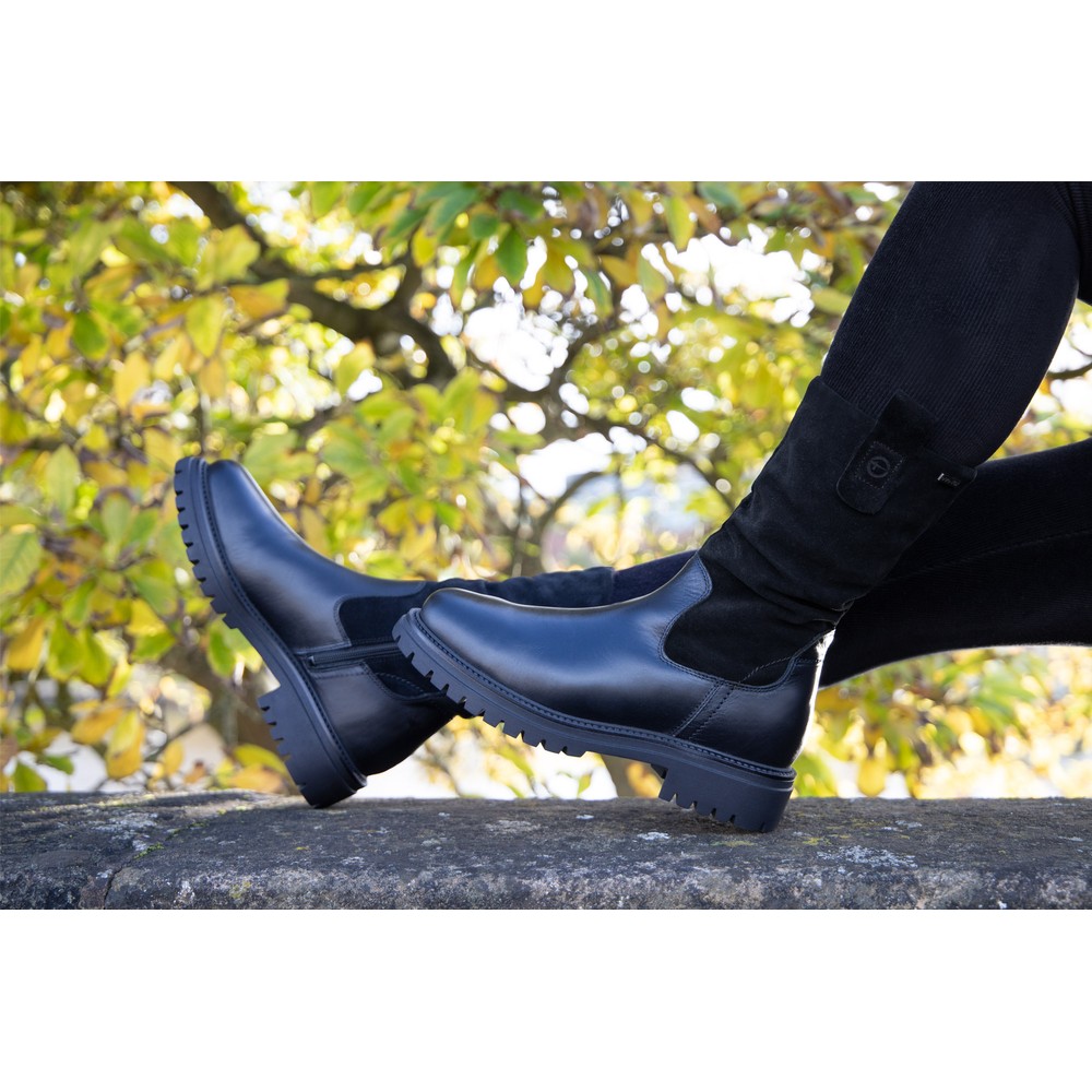 Tamaris Stivali classici da donna, plantare intercambiabile, DUOtex, impermeabili, con imbottitura calda, Beige avorio., 37 EU