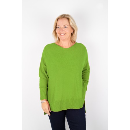 Amazing Woman Marley Mojito Green Round Neck Oversized Knit Jumper - Green