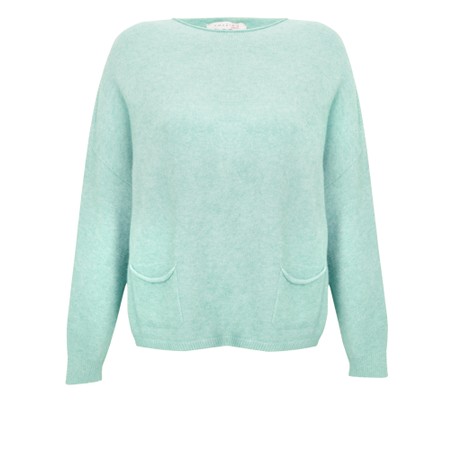 Amazing Woman Jodie Seafoam Front Pocket Supersoft Knit Jumper - Green