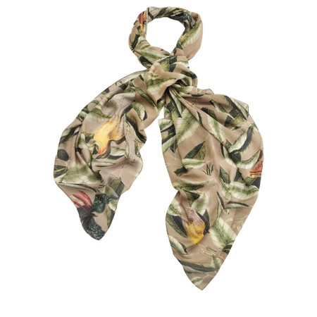 One Hundred Stars Kew Evergreen Stone Printed Scarf - Green