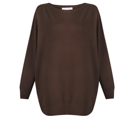 Amazing Woman Zaria Espresso Round Neck Supersoft Knit - Brown