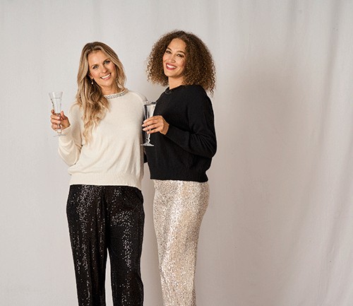 Madelene Ivory Merino Sequin Round Neck Jumper main image